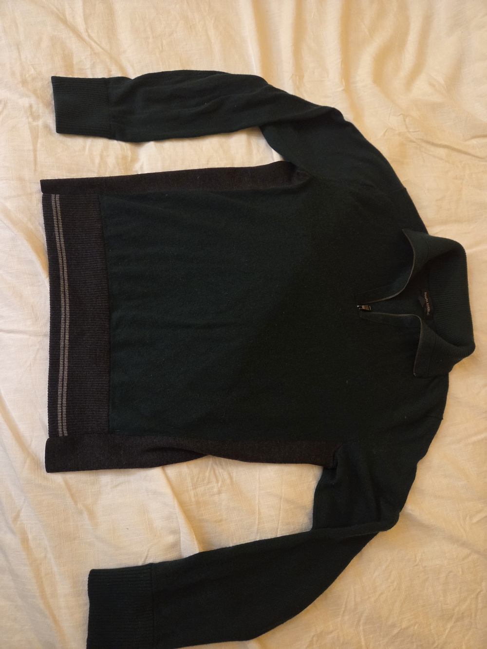 Forest Green Half Zip-Up Sweater